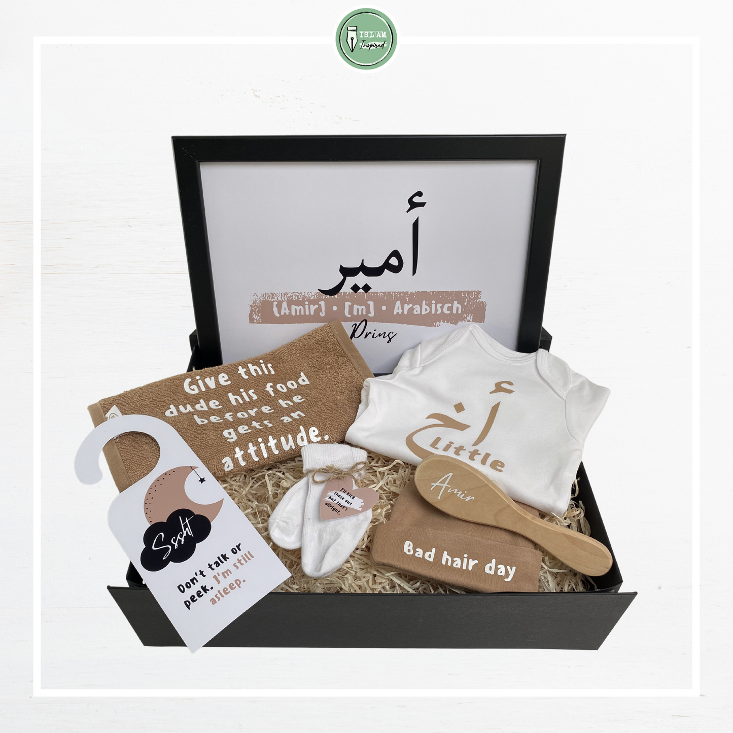 XL giftbox voor een pasgeboren jongen 'little akh'