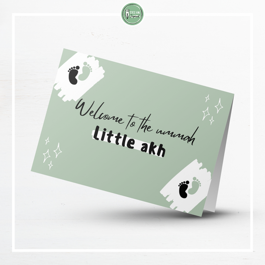 Wenskaart 'Welcome to the ummah, little akh (brother)'