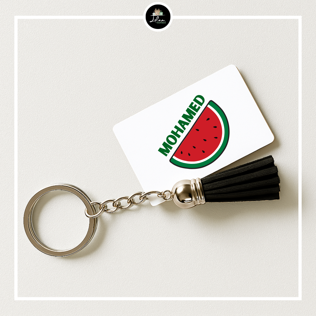 Gepersonaliseerde watermeloen sleutelhanger