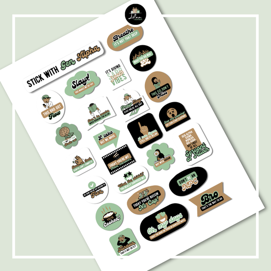 Gen Alpha sticker verzamelbord met 25 stickers