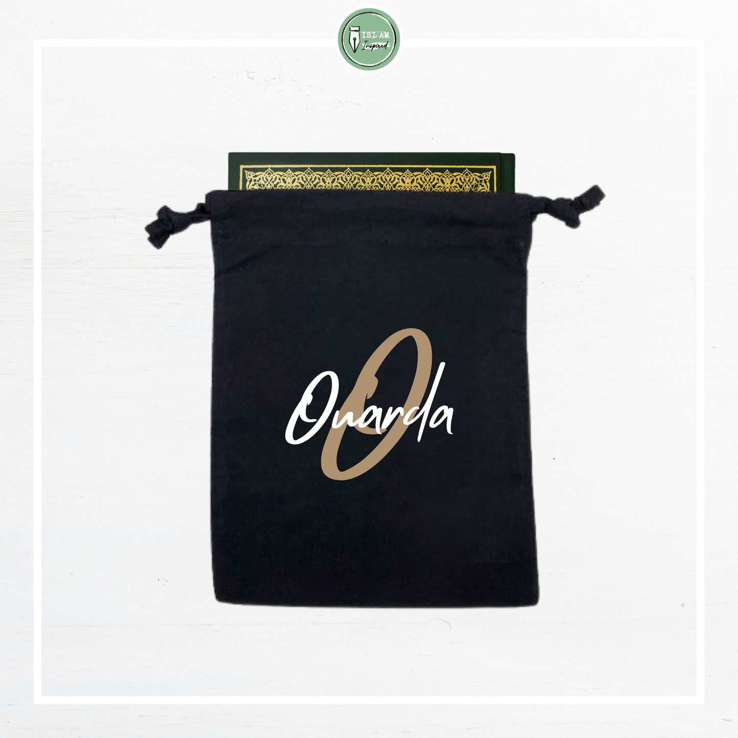 Gepersonaliseerde bookbag met naam en initiaal