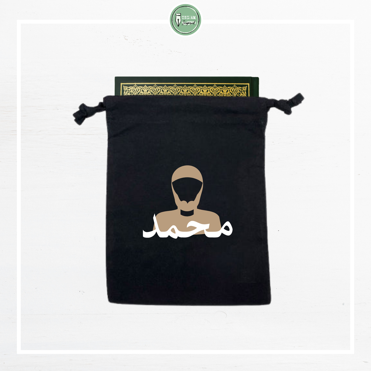 Gepersonaliseerde bookbag met baard illustratie