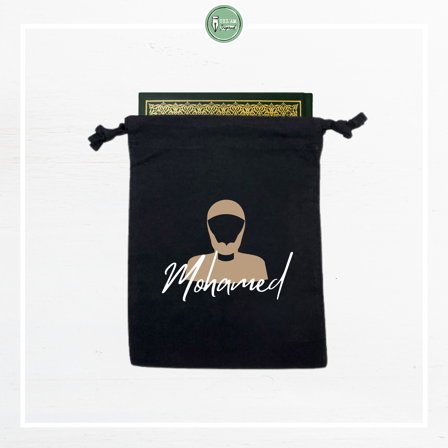 Gepersonaliseerde bookbag met baard illustratie