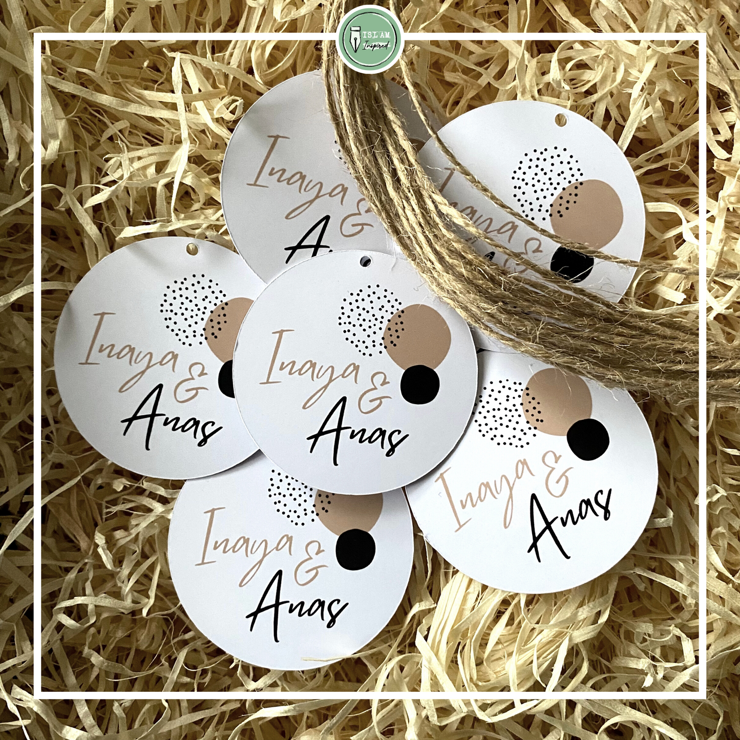 Gift tag met twee namen
