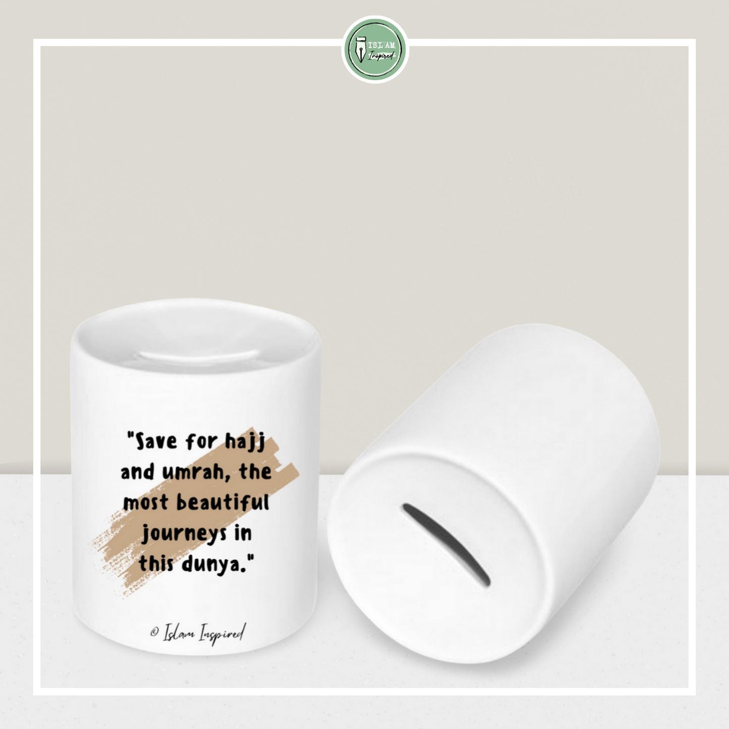 Hajj of Umrah spaarpot met quote