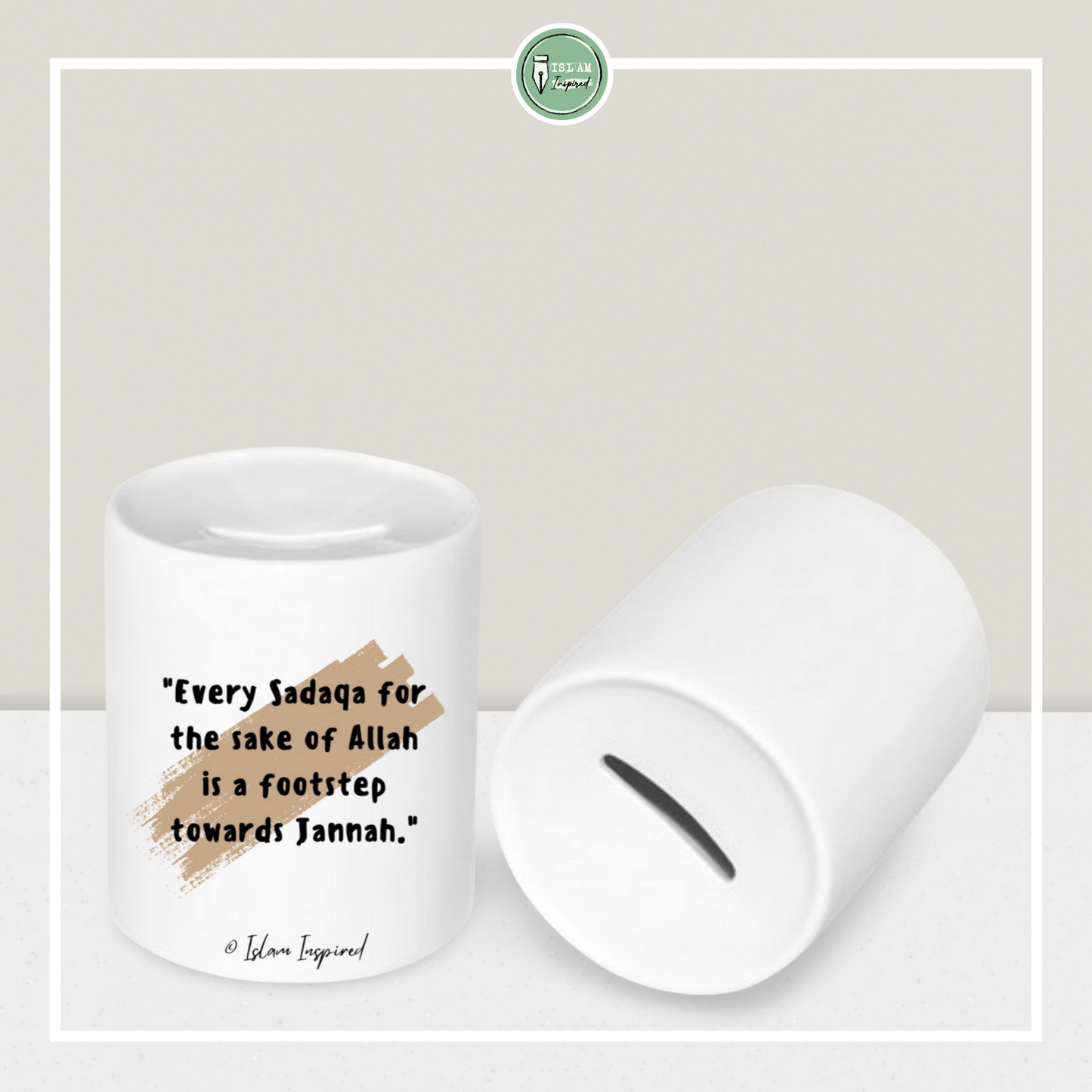 Sadaqa spaarpot met quote 'jannah'