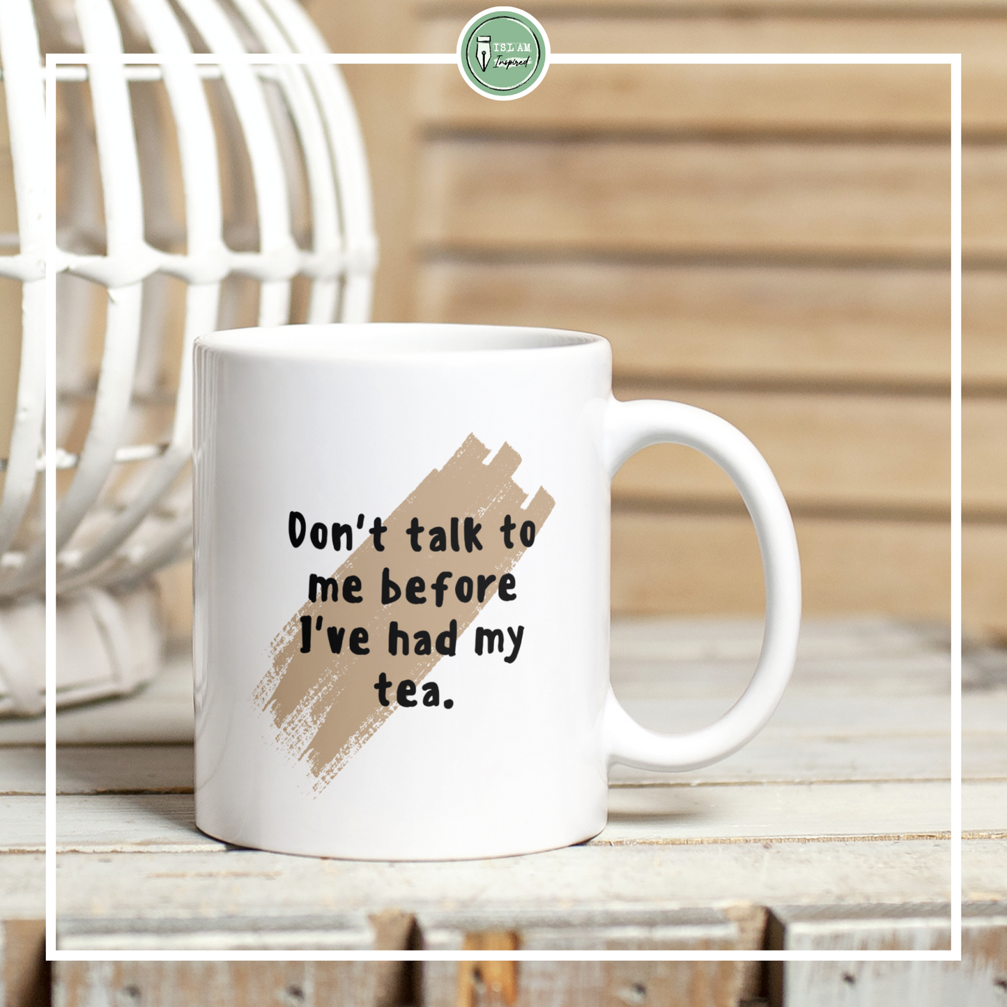Mok 'Don't talk to me before I had my coffee/tea'