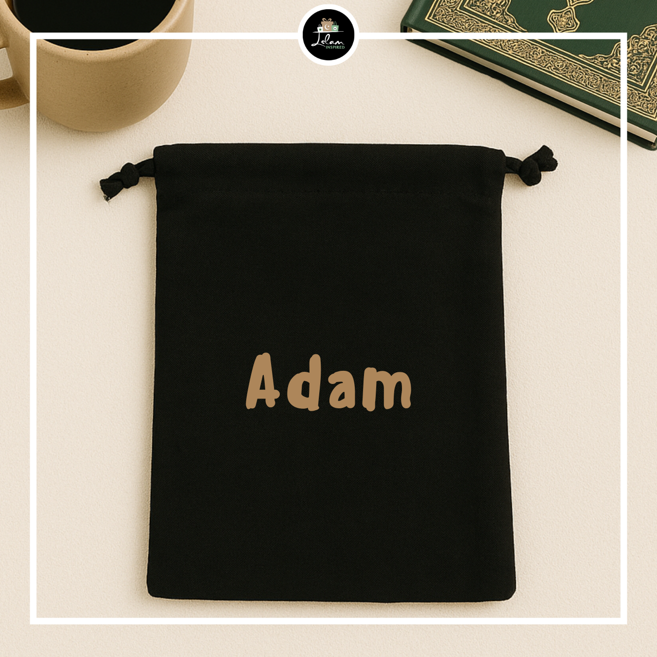 Gepersonaliseerde bookbag met naam - stoer