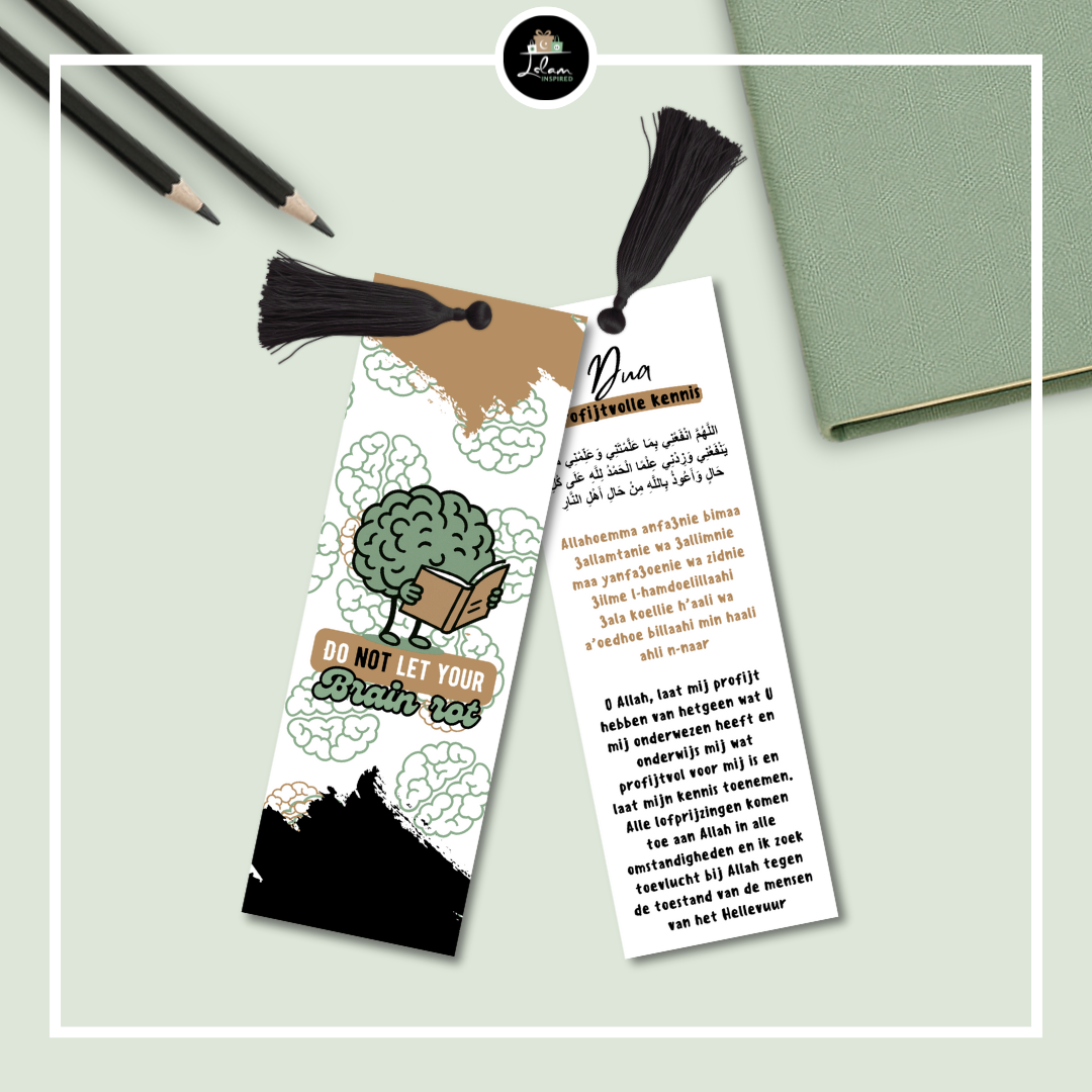 Dubbelzijdige boekenlegger 'Do not let your brain rot'