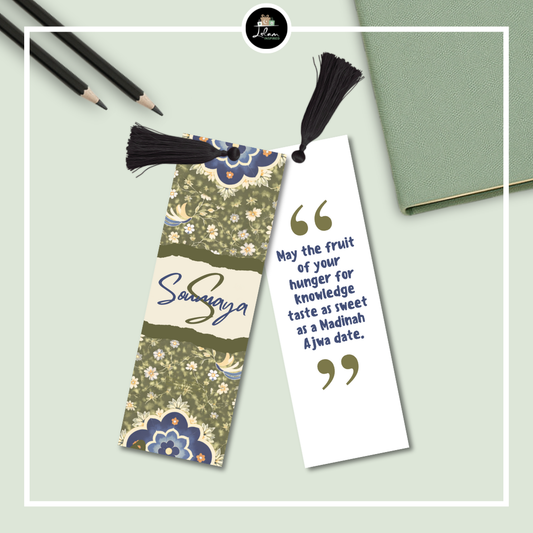 Dubbelzijdige en gepersonaliseerde boekenlegger 'Madinah stijl'