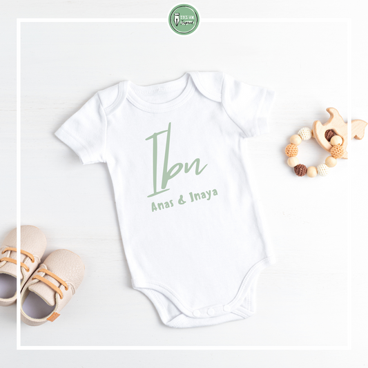 Gepersonaliseerd rompertje voor een zoon (Ibn)
