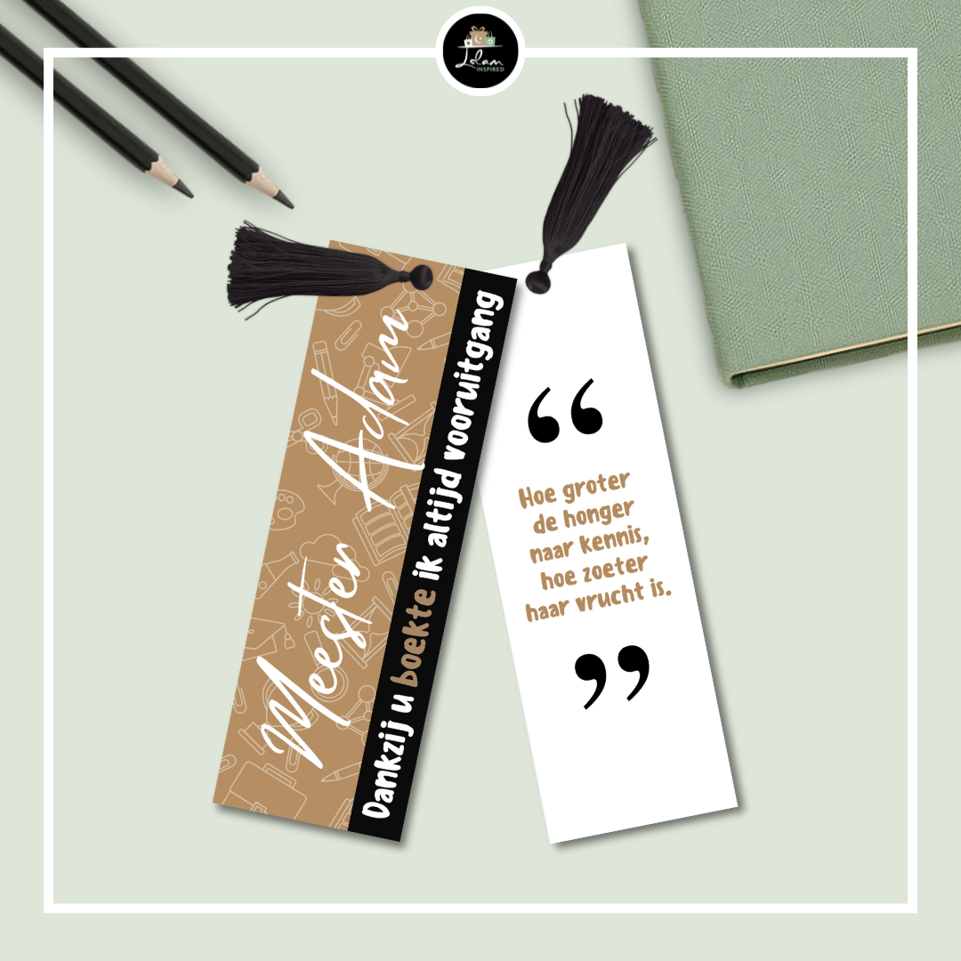 Personalized bookmark for a teacher / master