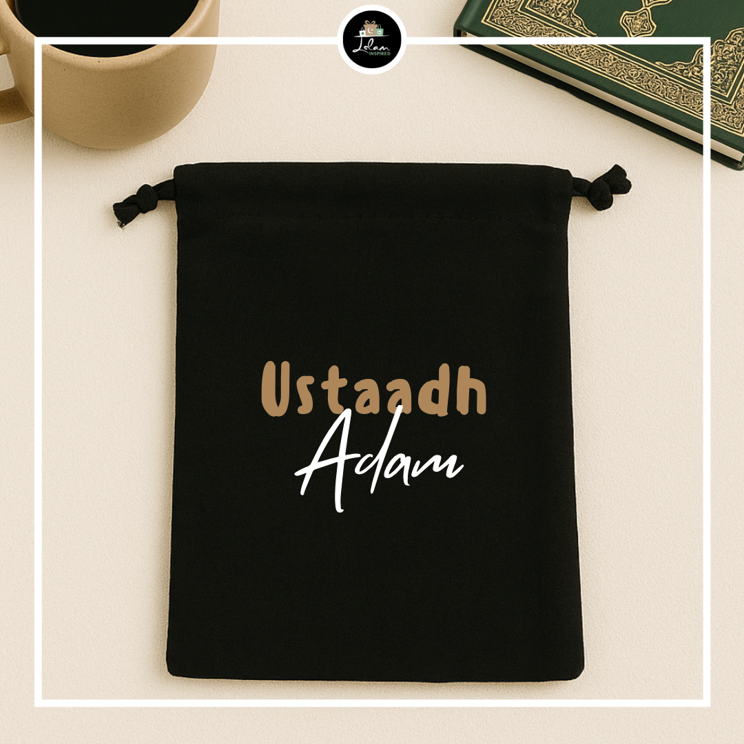 Gepersonaliseerde bookbag voor een ustaadh of ustaadha