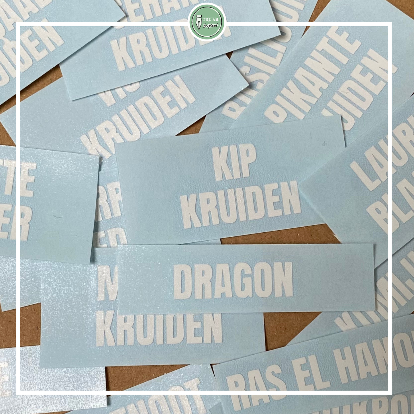 Vinyl stickers voor kruidenpotjes, flessen en voorraaddozen