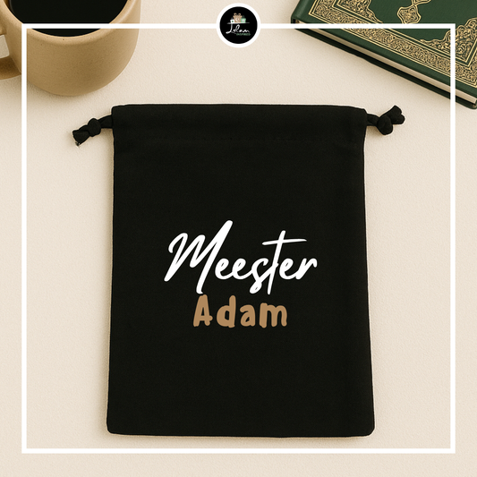 Gepersonaliseerde bookbag voor een juf of meester
