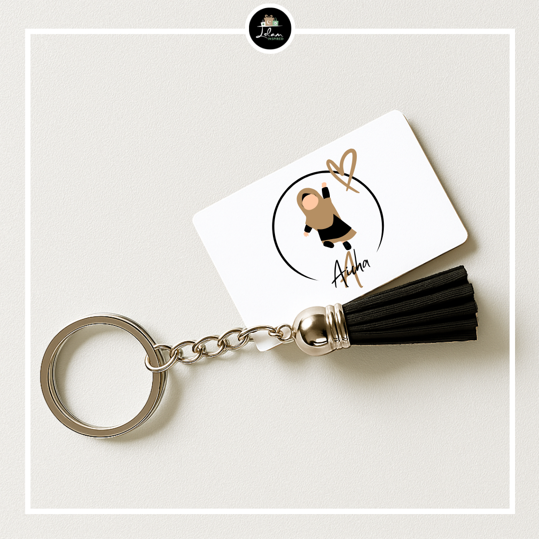 Gepersonaliseerde sleutelhanger voor een moslimmeisje