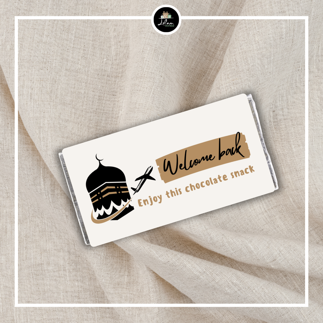 'Welcome back, enjoy this chocolate snack'