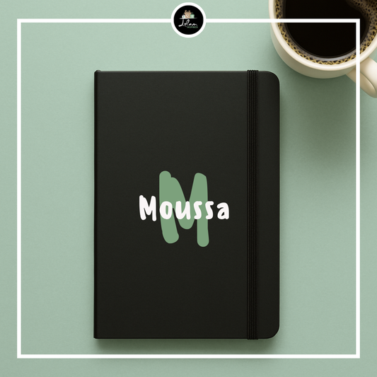Gepersonaliseerd notitieboek met naam en initiaal - stoer