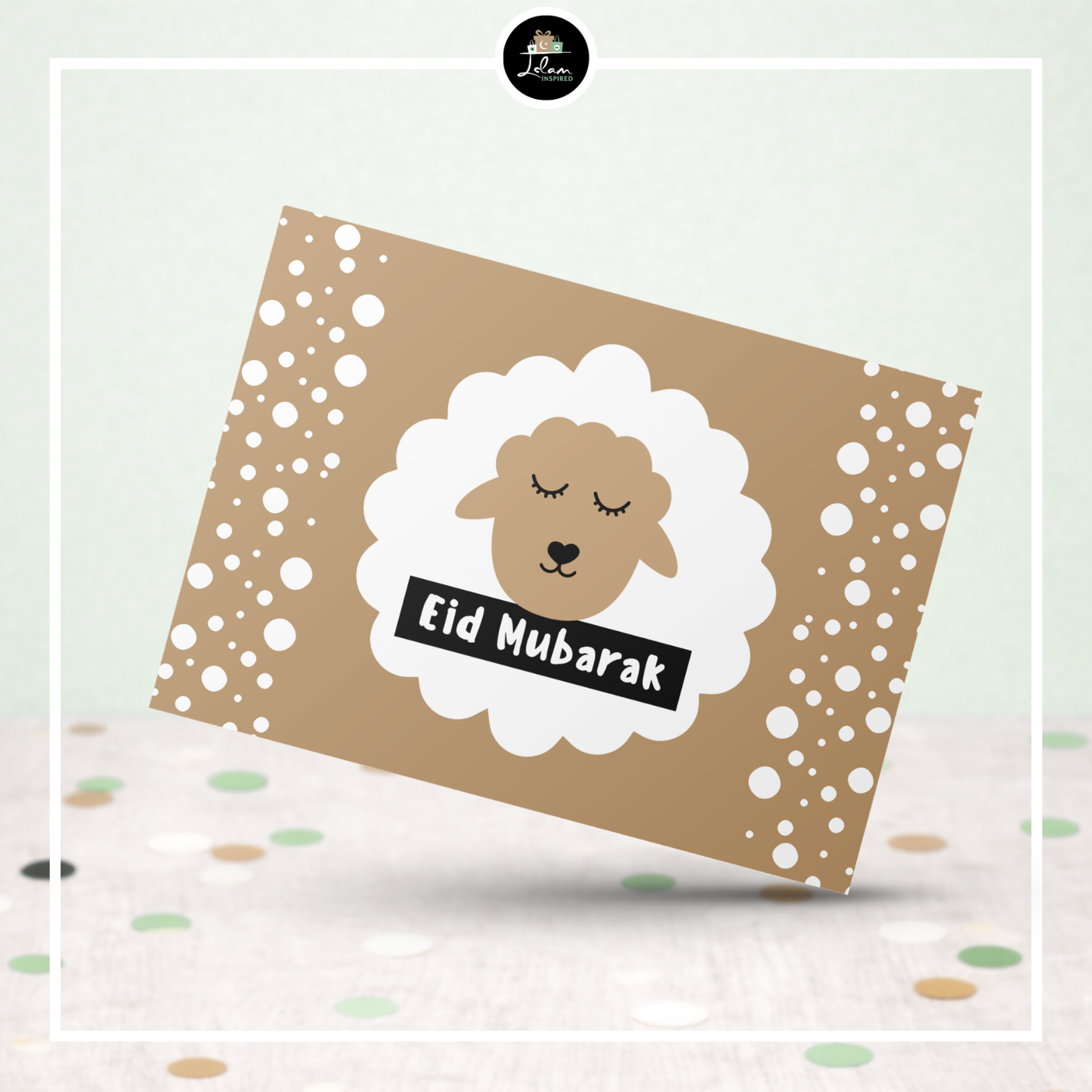 Eid Mubarak greeting card 'May your Ibaadah stay on fleek'