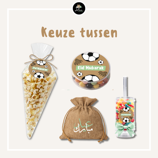 Eid Mubarak giftbag voor een puber/tiener in voetbal thema