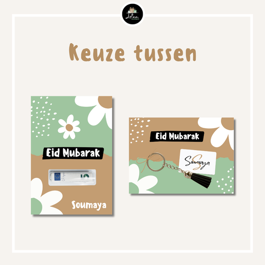 Eid Mubarak giftbag voor een kind in madeliefjes thema