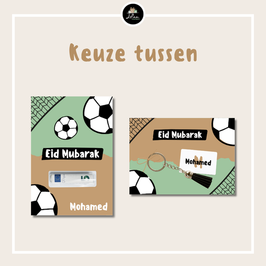 Eid Mubarak giftbag voor een kind in voetbal thema