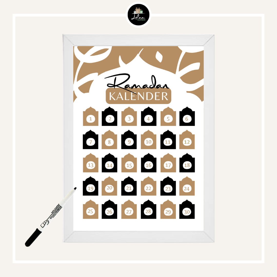 Framed Ramadan calendar (reusable)