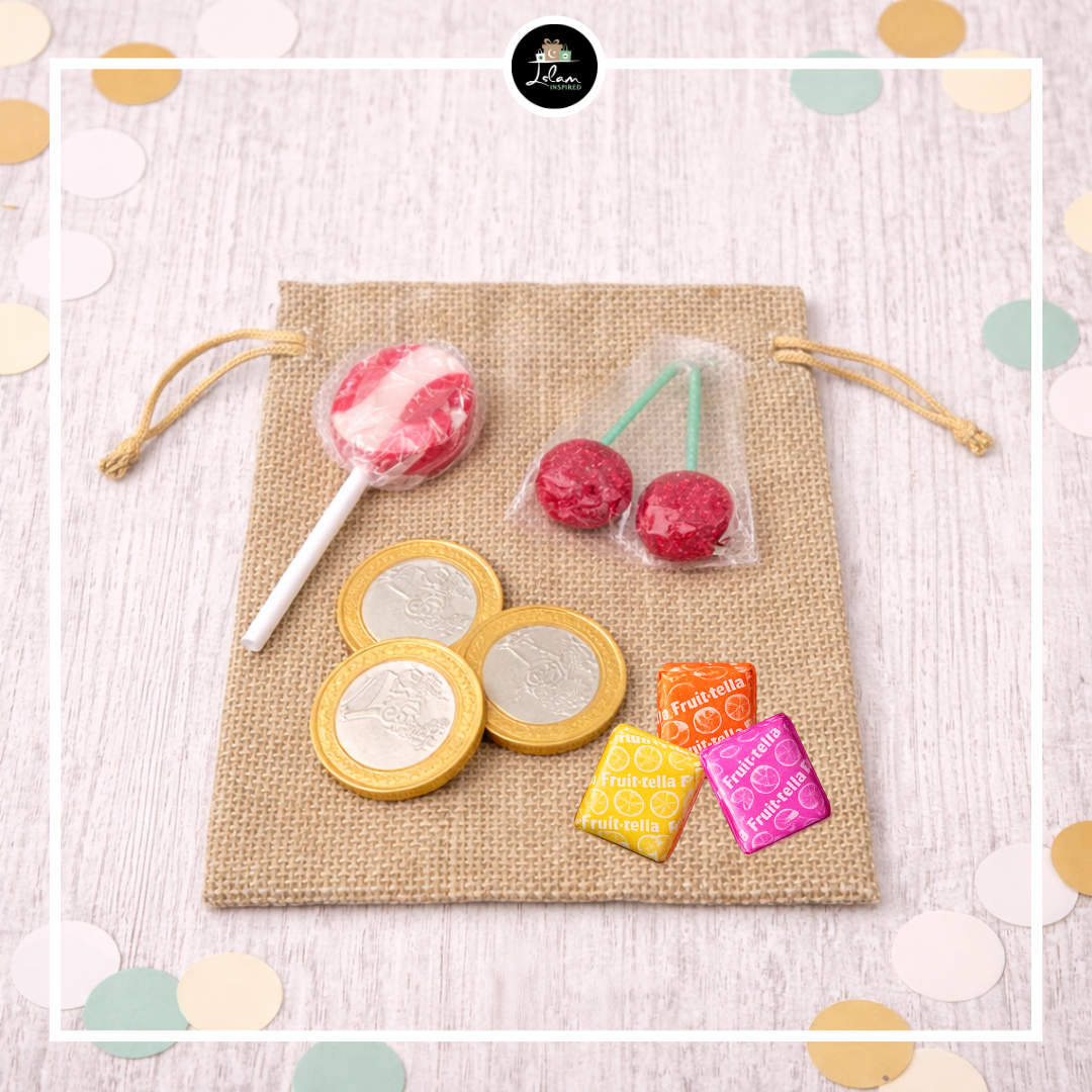 Eid Mubarak jute zakje (leeg of gevuld)