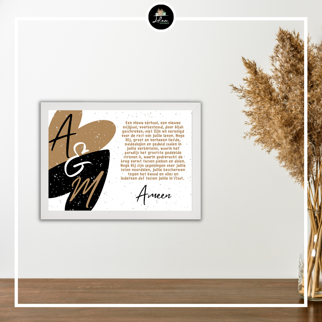 Dualijst voor een bruidspaar