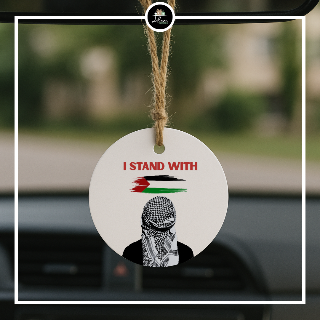 Gelamineerde tag 'I stand with Palestine'