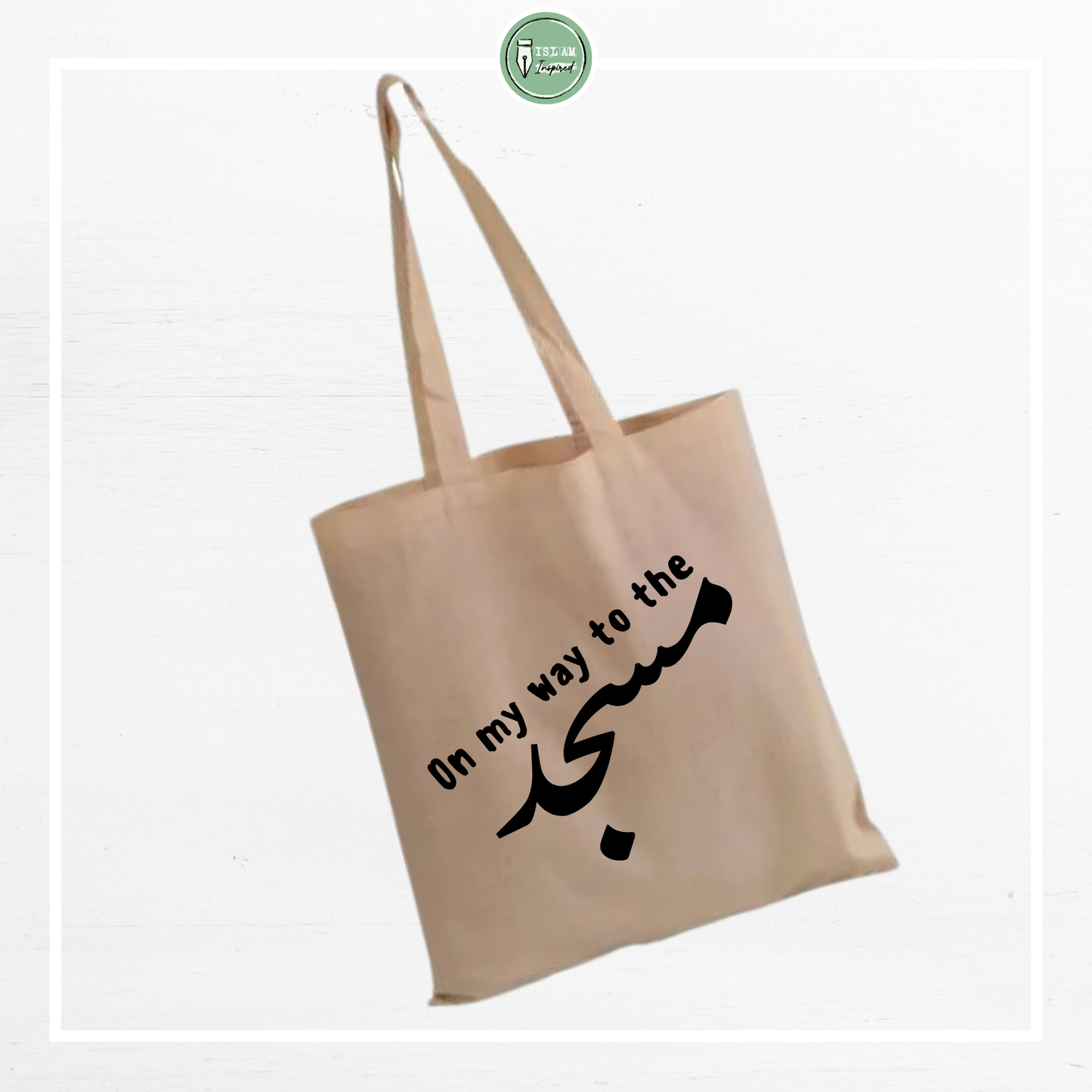 Totebag 'On my way to the masdjied'