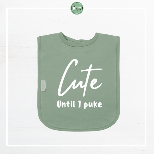 Slabbetje 'Cute until I puke'