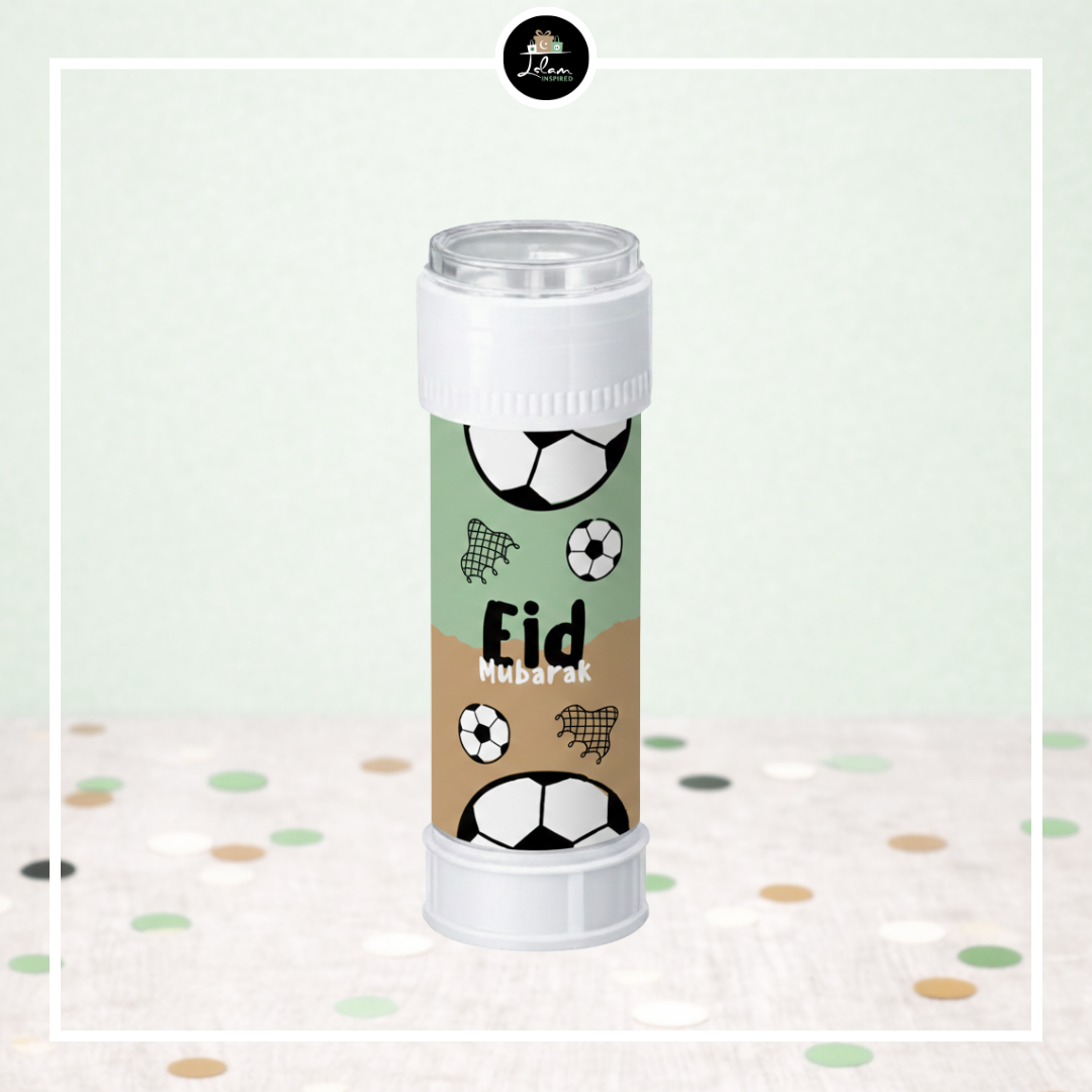 Eid Mubarak bellenblaas in voetbal thema