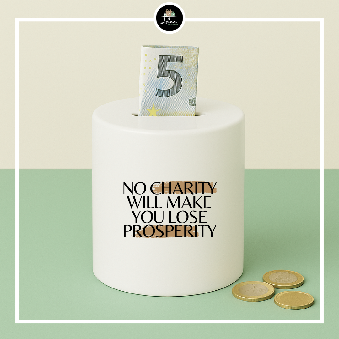 Ramadan sadaqa spaarpot met quote 'prosperity'