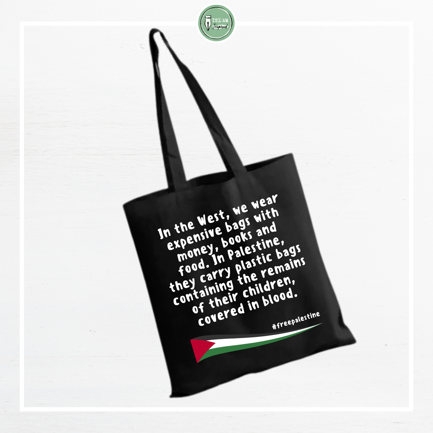 Palestina Totebag 'Western bags versus Palestinian bags'