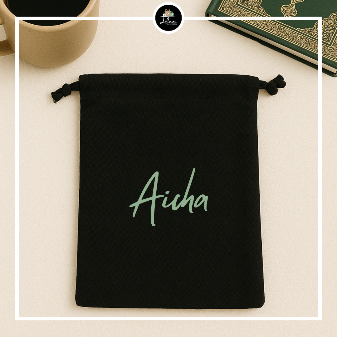 Gepersonaliseerde bookbag met naam - sierlijk