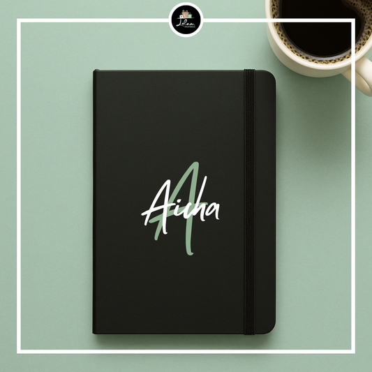 Gepersonaliseerd notitieboek met naam en initiaal - sierlijk