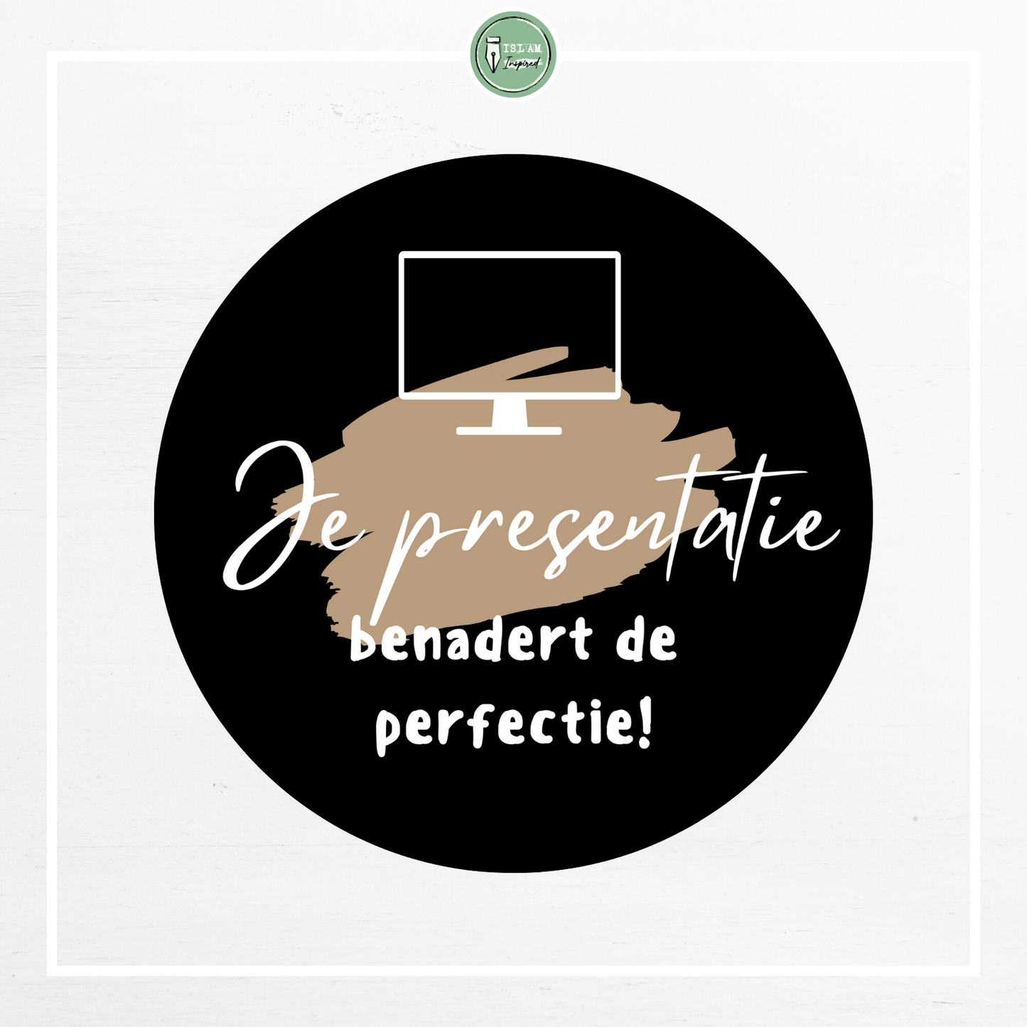 28 identieke stickers 'Je presentatie benadert de perfectie'