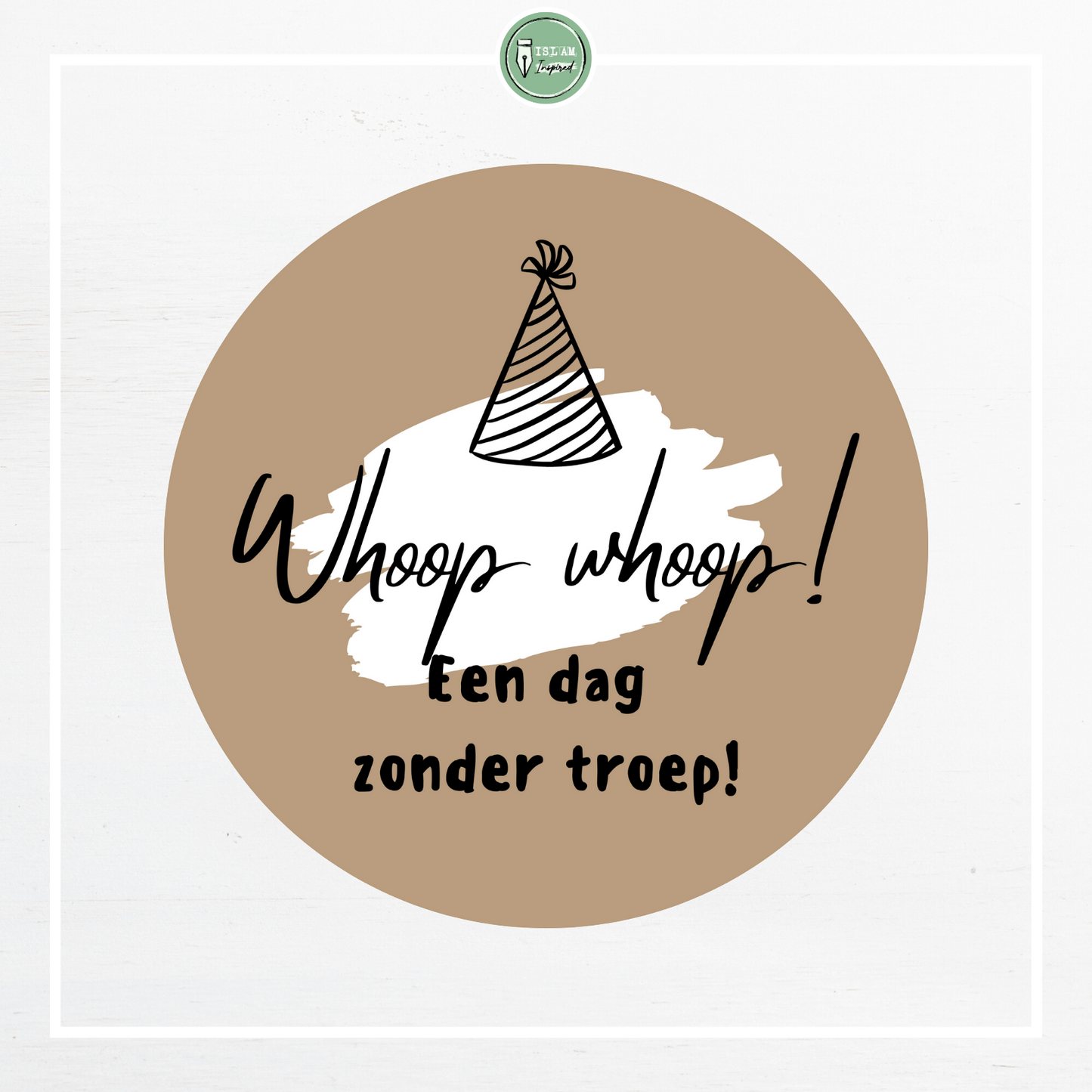 Stickervel huishoudelijke en schoolse verdiensten
