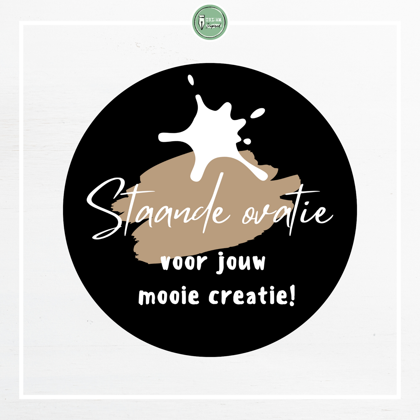28 identieke stickers 'Staande ovatie voor jouw mooie creatie'