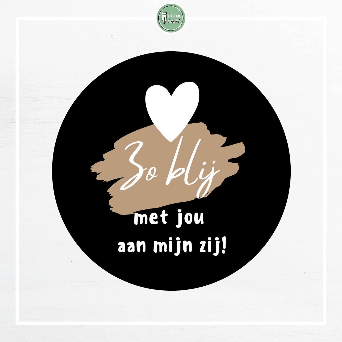 28 identieke stickers 'Zo blij met jou aan mijn zij'