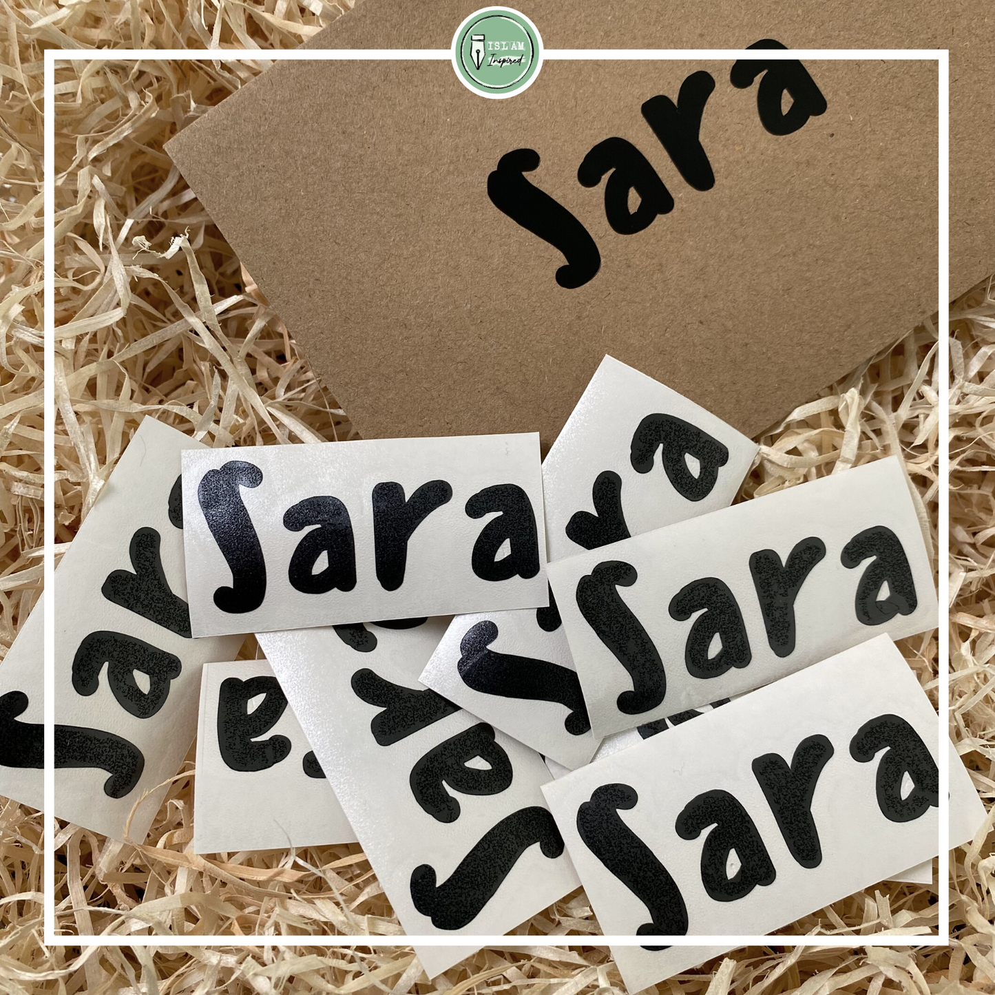 Vinyl name stickers