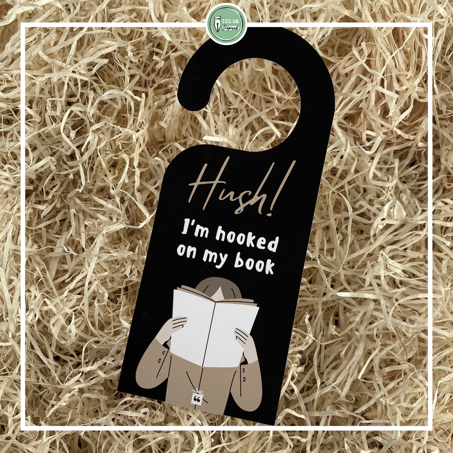 Deurhanger 'Hooked on my book'