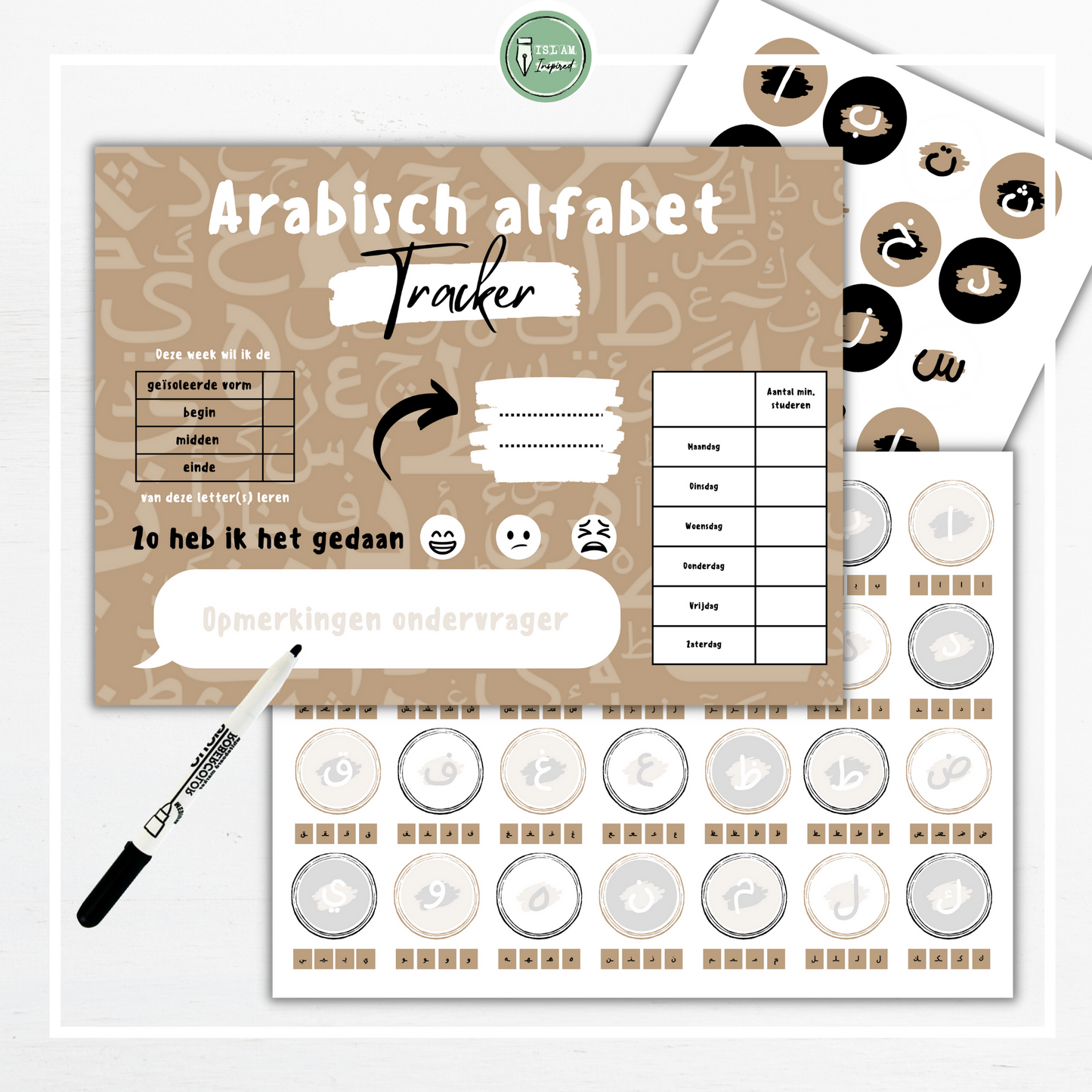 Arabic alphabet tracker