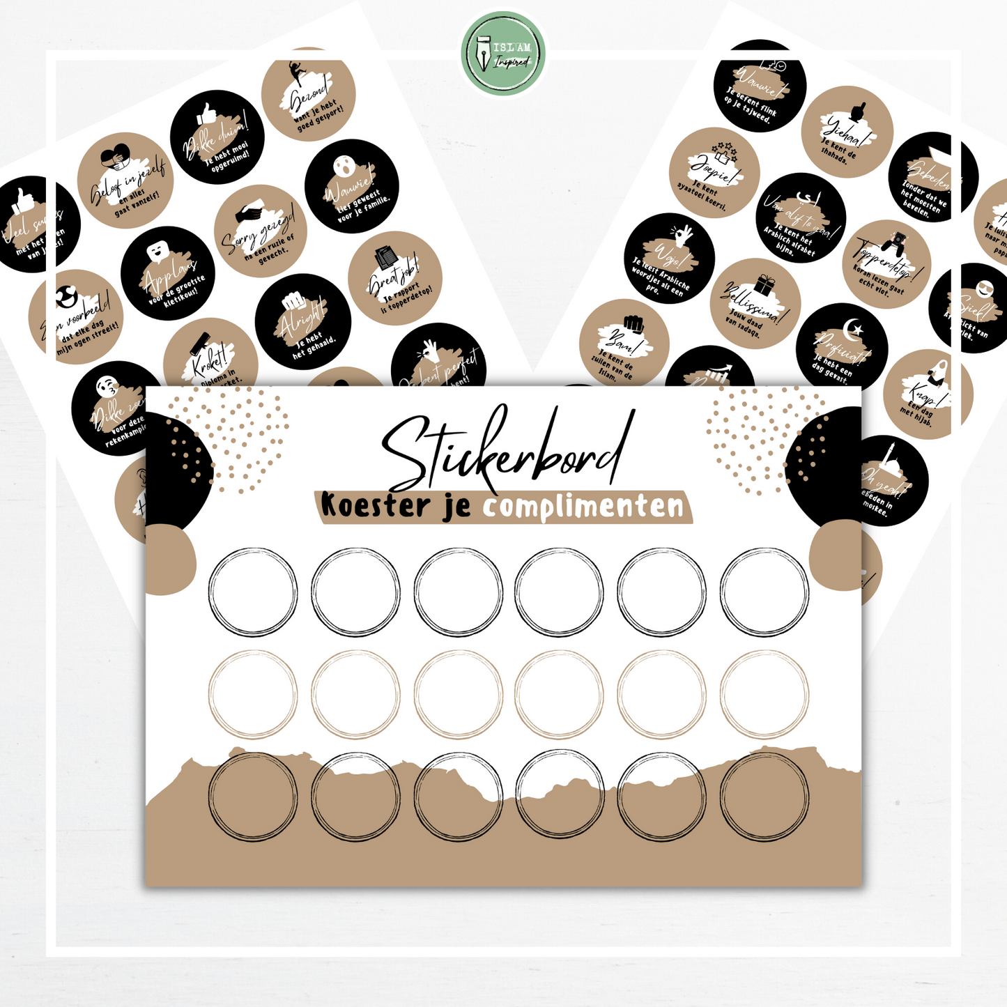 Sticker collection board with 56 stickers