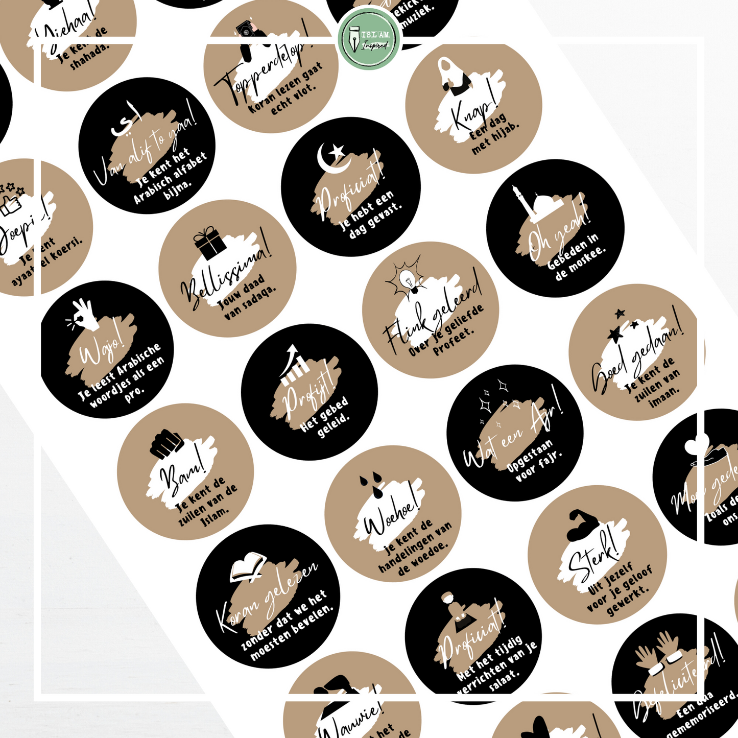 Vel met Islamitische beloningsstickers