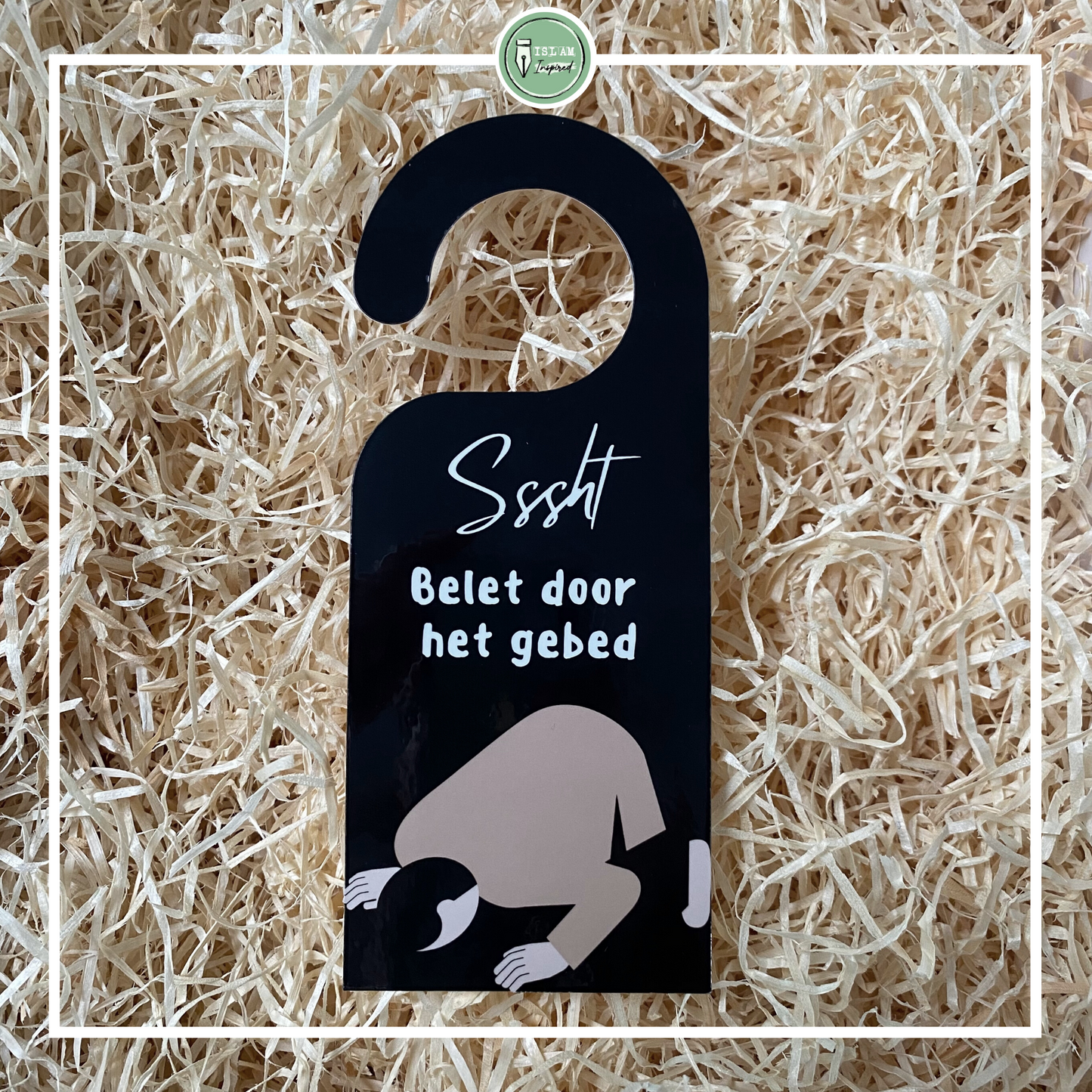 Deurhanger 'Belet door het gebed' (man)