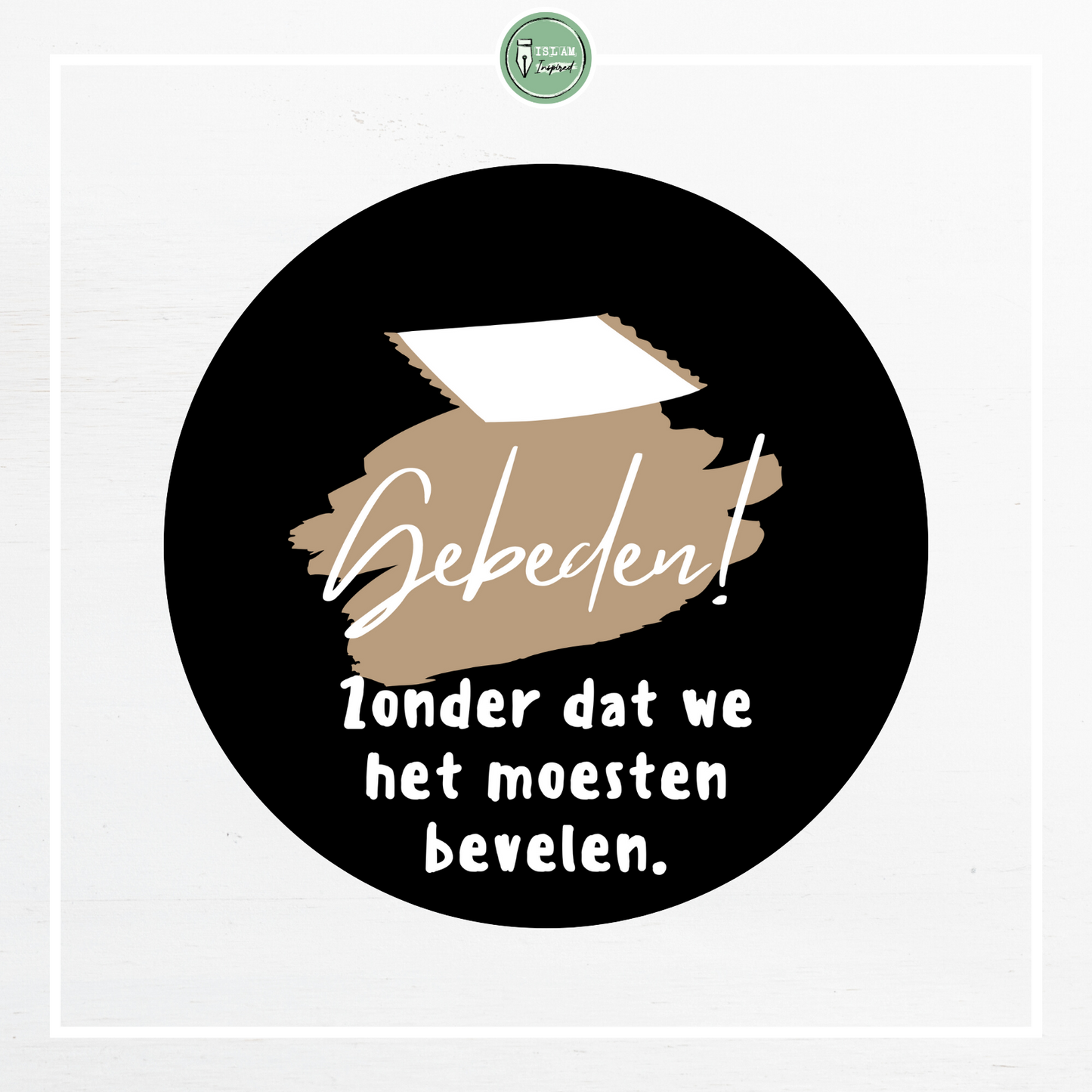 28 identieke stickers 'Gebeden zonder dat we het moesten bevelen'