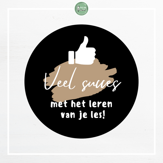 Stickervel huishoudelijke en schoolse verdiensten