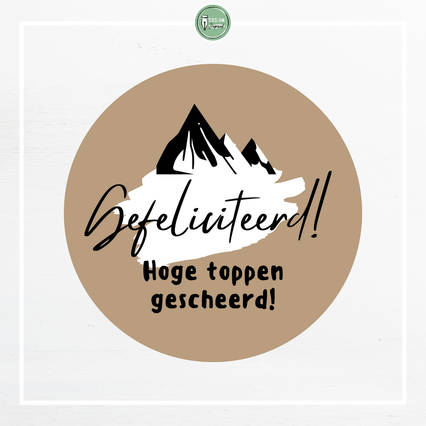 28 identieke stickers 'Gefeliciteerd! Hoge toppen gescheerd'
